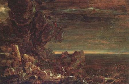 Thomas Cole The Pilgrim of the World at the End of His Journey (mk13) Norge oil painting art